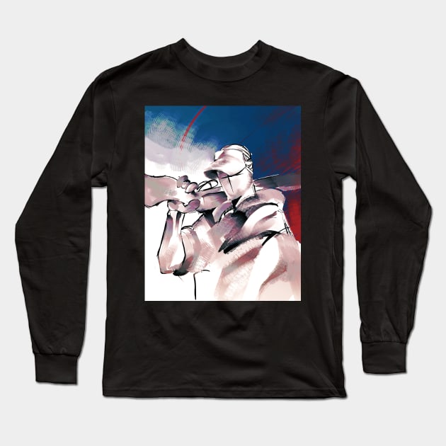 Deimos with a shotgun(Madness Combat) Long Sleeve T-Shirt by gstwstkn